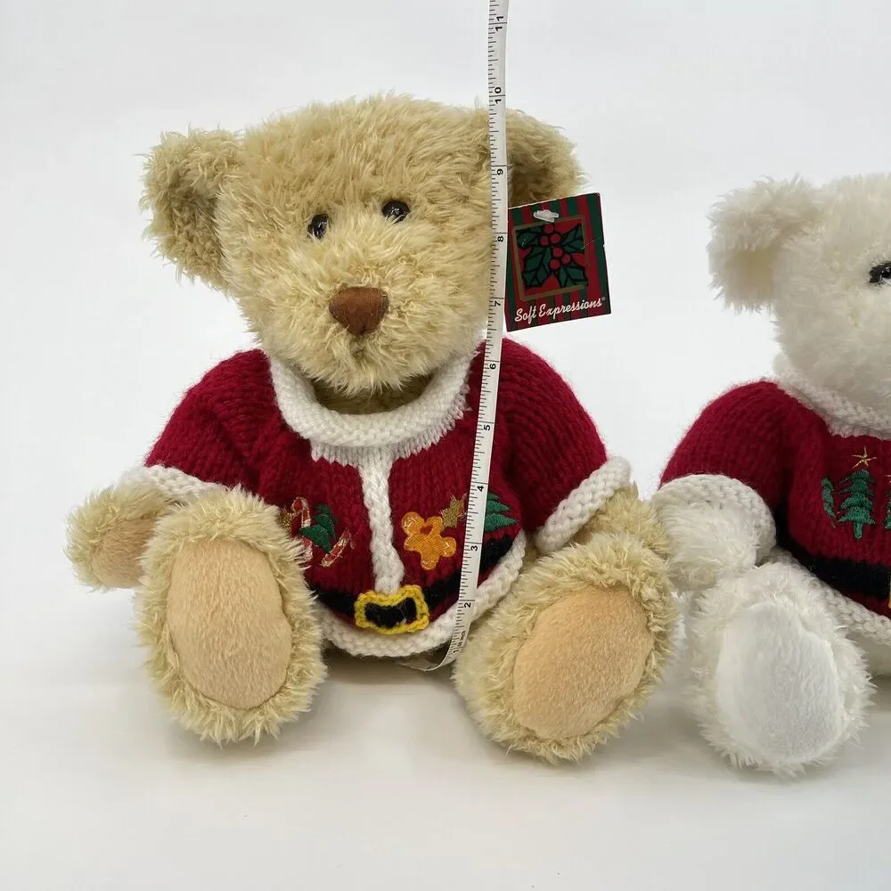 Set of 2 Dan Dee Collector’s Choice Teddy Bears Christmas Holiday Sweaters NWT